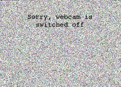 Static noise with the message: Sorry, webcam is switched off